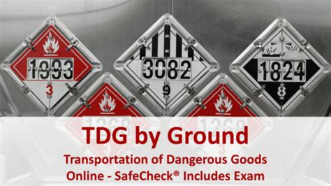 Transportation Of Dangerous Goods Training Understanding Workplace
