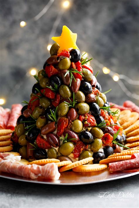 Antipasto Cheese Ball Christmas Tree Cravings Happen