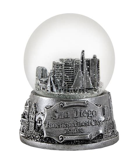 65mm San Diego Snow Globe Polyresin Americaware