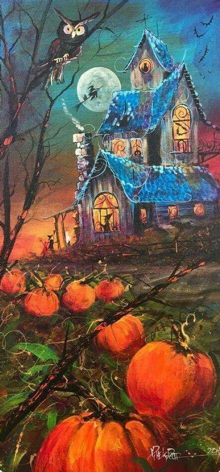 Pin By Janelle Andrade On Autumn Days Halloween Painting Halloween