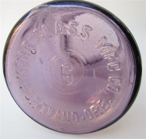 Antique Sun Purple Glass Jar Kerr Economy Trademark Amethyst Etsy