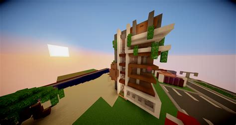Ultramodern Hotel Skyscraper Schematic Minecraft Map