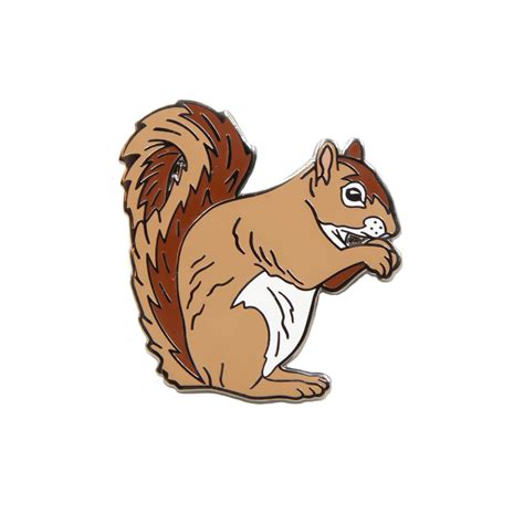 Enamel Pin Squirrel Natural Values Berkley Illustration