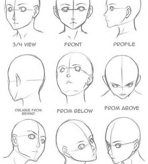 Anime Head Angles Art Drawings Sketches Drawing People