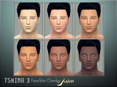 The Sims Resource Faceskin Overlay Asian By Tsminh3 • Sims 4 Downloads