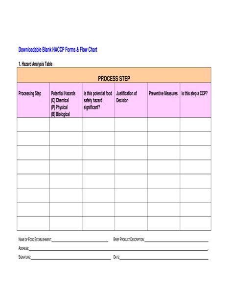 Haccp Plan Template Fill Online Printable Fillable Blank Pdffiller My