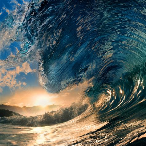 Tropical Paradise Ocean Sea Surfing Wave Sunlight