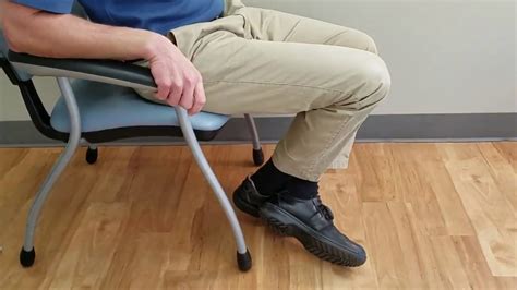 Knee Flexion AAROM Seated With Opposite Foot Over Pressure YouTube