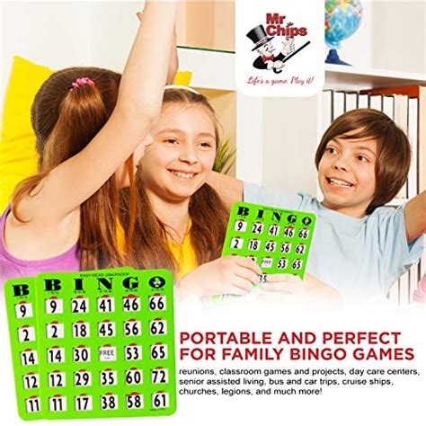 Mr Chips Jam Proof Easy Read Large Print Fingertip Slide Bingo Cards
