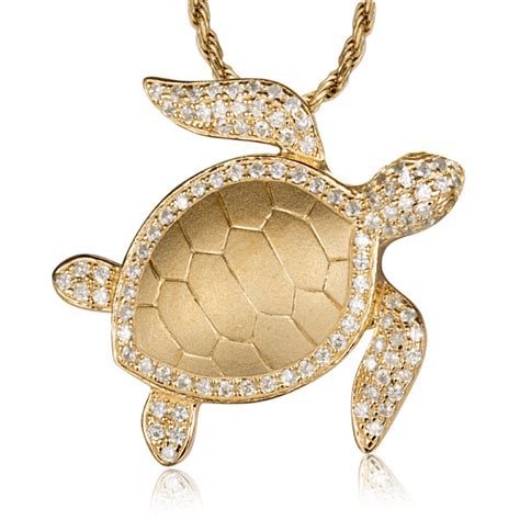Kt Diamond Turtle Pendant Jupiter Jewelry Inc
