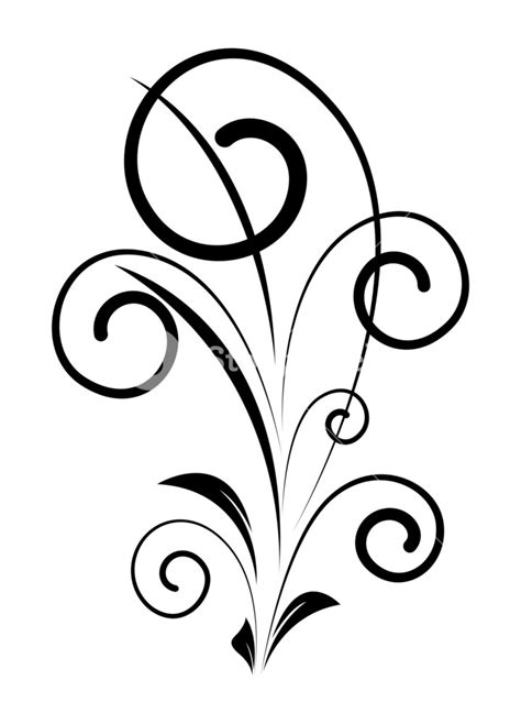 Decorative Old Swirl Floral Shape Royalty Free Stock Image Storyblocks