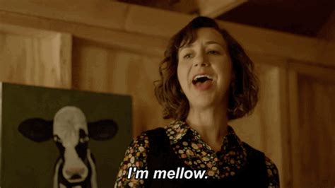 i m mellow kristen schaal by the last man on earth find and share on giphy