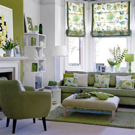 Grey And Green Living Room With Plush Coffee Table