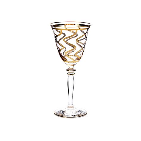 elegant wine glasses set swirl jan de luz linens