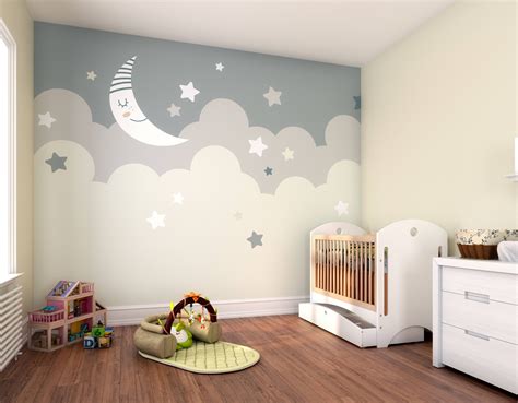Nighttime Childrens Sky Wall Mural Wallpaper Mural Ohpopsi Baby