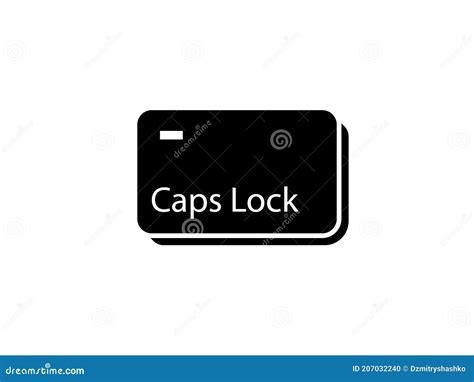 Caps Lock Key Icon Stock Illustration Illustration Of Black 207032240