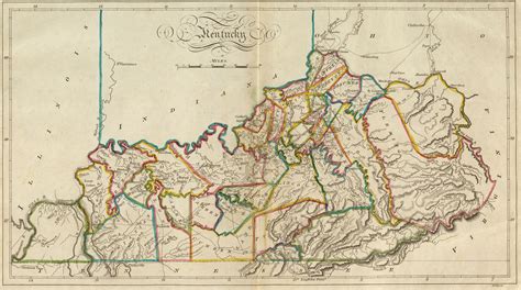 1814 Kentucky Map Kentucky Old Map