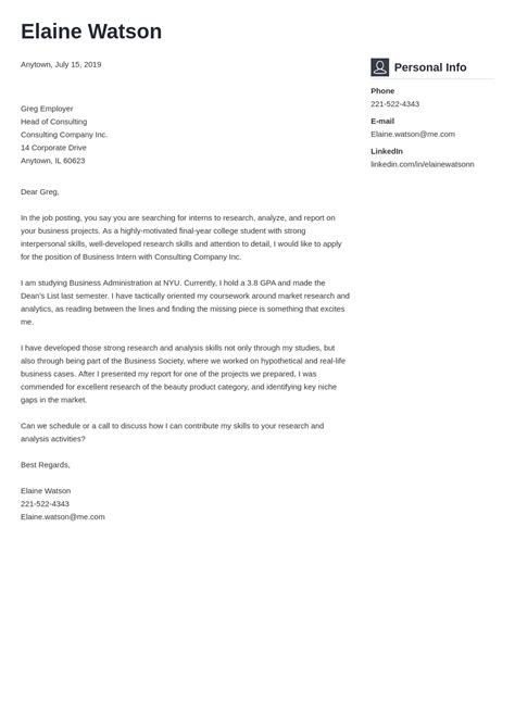 Business Cover Letter Examples And Ready To Use Templates