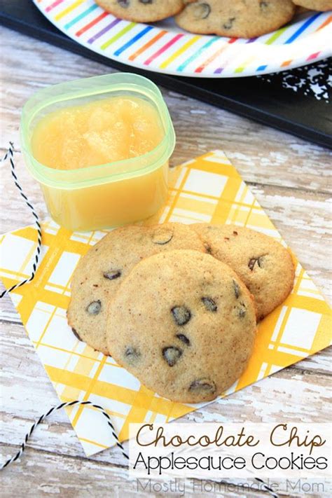 Flour, 1 tsp cinnamon, 1/2 tsp. Chocolate Chip Applesauce Cookies | Recipe | Applesauce cookies, Healthy chocolate chip cookies ...