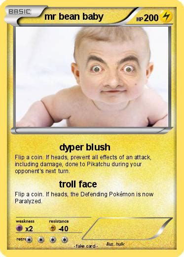 Pokémon Mr Bean Baby 4 4 Dyper Blush My Pokemon Card