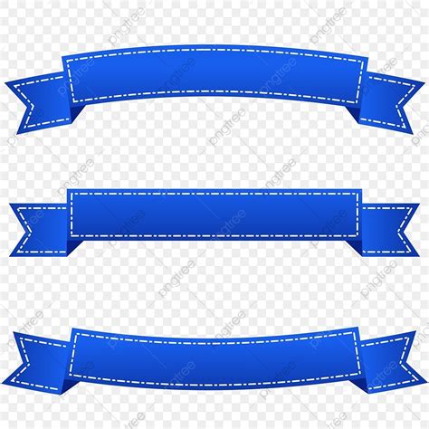 Conjunto De Banner De Cinta Azul Png Dibujos Vector Ribbon Cinta