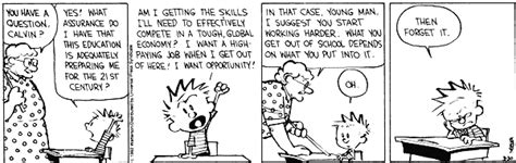 Calvin And Hobbes I Have To Do What To Get An Education That Prepares