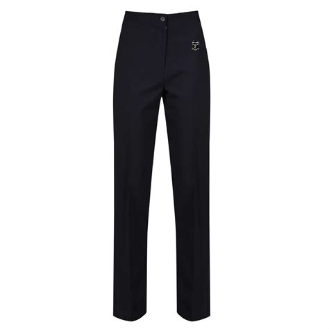 ellowes hall girls navy trousers crested school wear