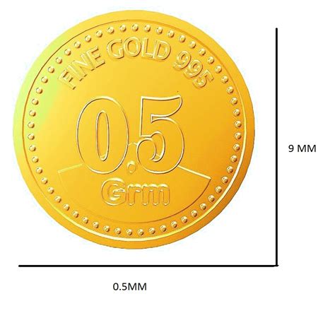 Half05gm 24kt 995 Purity Certified Gold Coin Bullion In Blister
