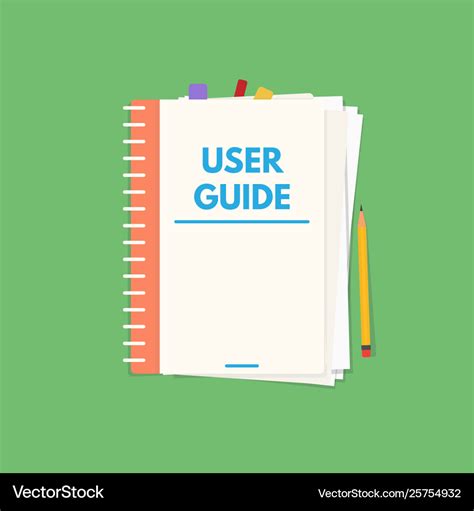 User Guide Book Royalty Free Vector Image Vectorstock