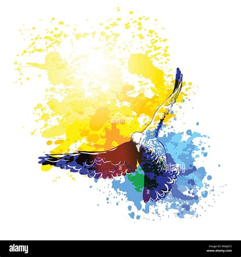 Watercolor Birds Flying
