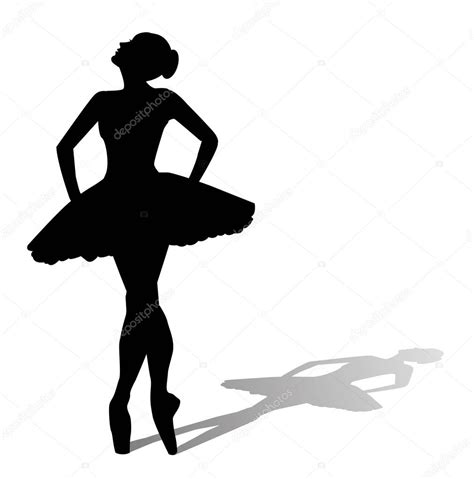 Silhouette Of Dancer On White Background Stock Vector Image By