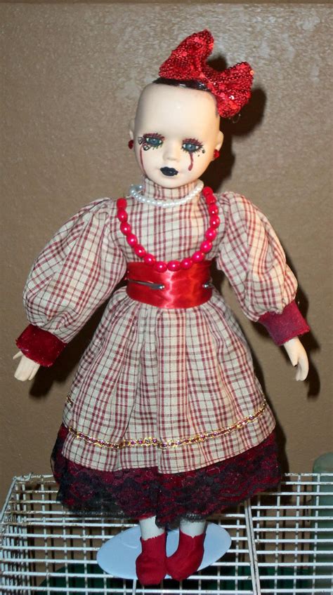 The Lady Of Red Creepy Porcelain Doll For Sale By Dolly Tears On Deviantart