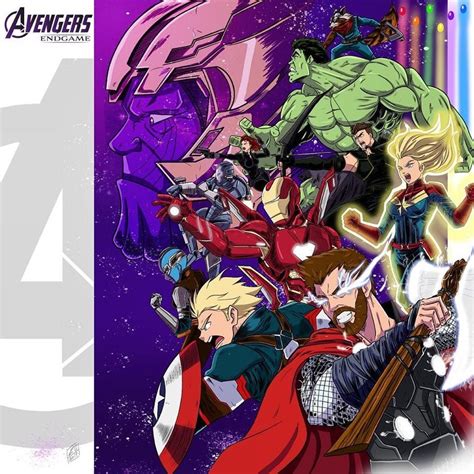Avengers Endgame Anime Style Poster By Emerson Castro Marvelstudios