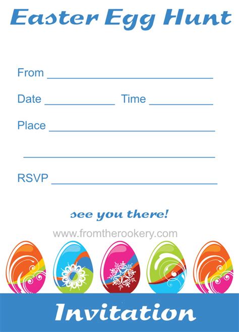 Use as stationery to write a letter to the easter bunny, create a family newsletter or each full page pdf printable sheet of writing paper prints on a standard piece of 8.5 x 11 paper and features light guidelines for writing. Printable Easter Egg Hunt Invitations