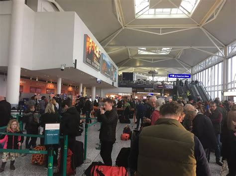 Pictures Show Chaos At Bristol Airport As All Flights Cancelled After