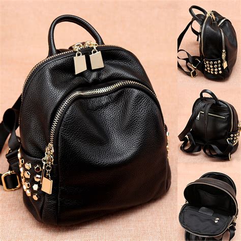 Most relevant most popular alphabetical price: Women's Small Mini Genuine Leather Backpack Rucksack Daypack Purse Cute bag | eBay
