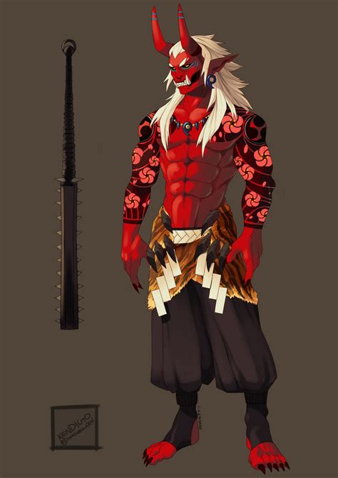 Otakemaru Akai Oni By Kendigo On Deviantart Demon Character Design