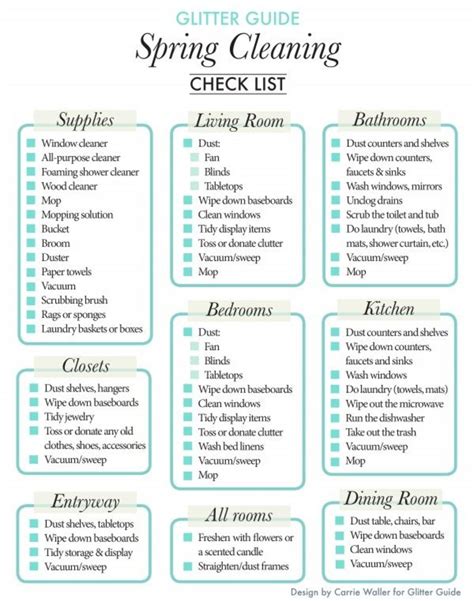 Spring Cleaning Checklists Printable Parade