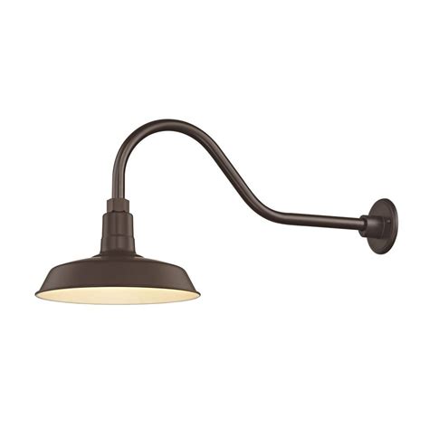 Researched the heck out of gooseneck barn lights. Barn Light Outdoor Wall Light Bronze with Gooseneck Arm 12 ...
