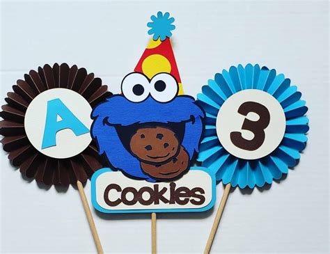 Cookie Monster Centerpiece Cookie Monster Table Decor Cookie Etsy