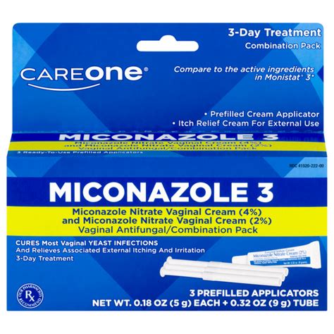 Save On Careone Miconazole 3 Vaginal Antifungal And External Cream 3 Day