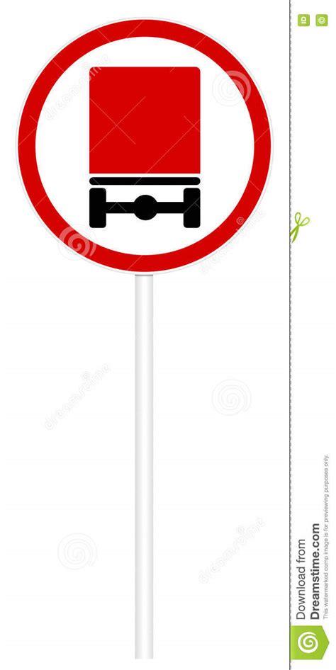 Prohibitory Traffic Sign The Movement Of Dangerous Cargo Stock