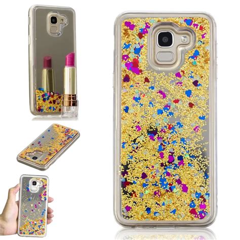For Samsung Galaxy J6 2018 Case Liquid Quicksand Bling Glitter
