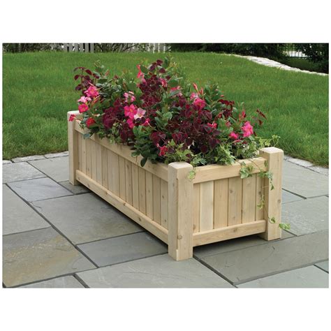 The outdoor planter is made to resemble two hands. Good Directions Large Rectangular Planter - 283430, Yard ...