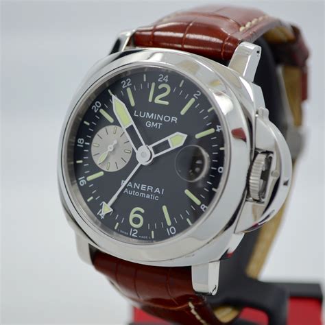 Panerai Luminor Gmt Pam 88 Steel Automatic Wristwatch Hashtag Watch Co