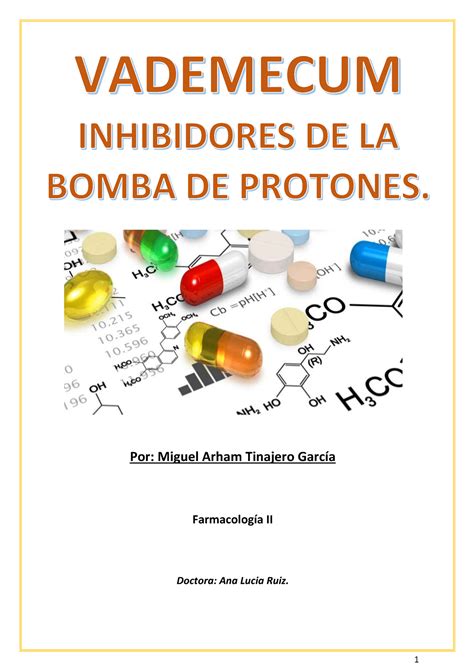 Inhibidores De La Bomba De Protones Por Miguel Arham Tinajero García Farmacología Ii Doctora