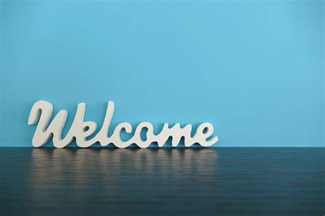 Word Welcome On Blue Background Stock Photo Download Image Now Istock