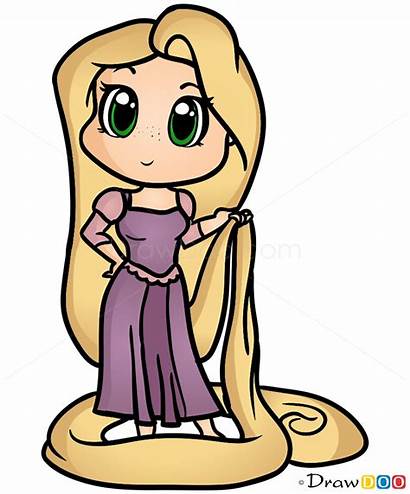 Chibi Rapunzel Draw Princess Drawing Drawings Characters