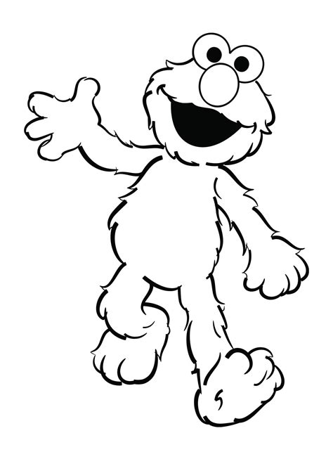 Sesame Street Characters Coloring Pages Elmo