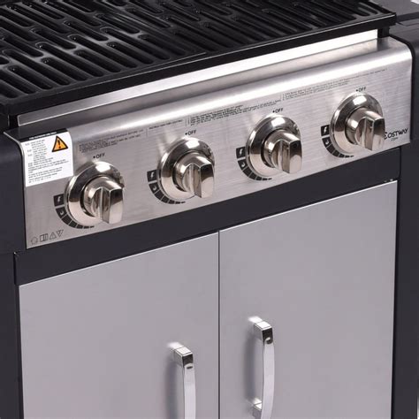 This deal won't last shop our low prices now. 4 Burners Gas Propane BBQ Grill with Casters - By Choice ...